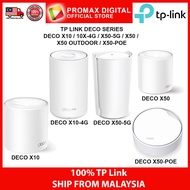 TP-LINK Deco X10 AX1500 / Deco X20 AX1800 / Deco X50 Outdoor AX3000 Wi-Fi 6 Home Mesh System