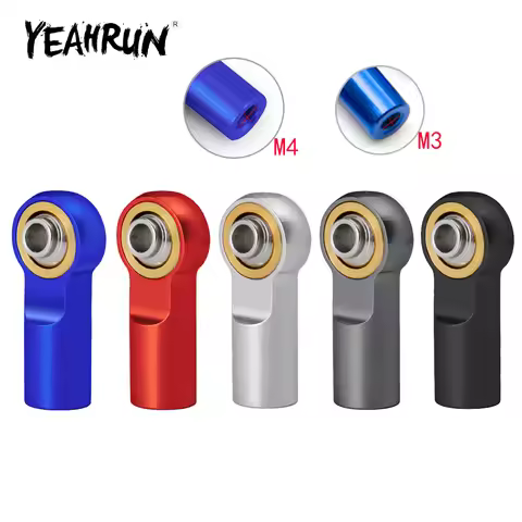 YEAHRUN 5Pcs Metal Alloy M3/M4 Link Rod Joint Ball Ends for AXIAL SCX10 D90 Tamiya CC01 1/10 RC Car 