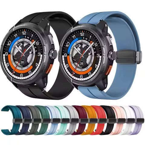 Magnetic Folding Buckle Band for HAYLOU Solar Ultra Smart Watch Silicone Strap for HAYLOU Solar Ultr