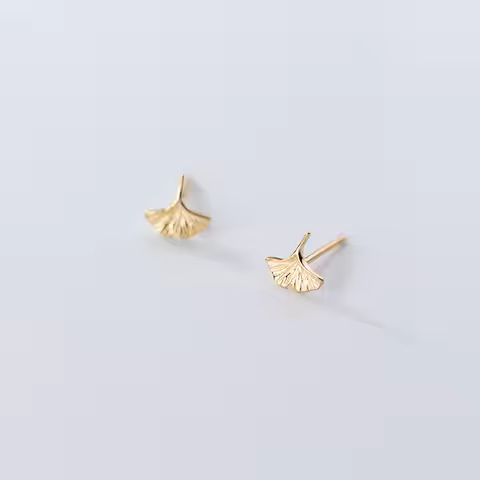 La Monada Stud Earrings For Women Silver 925 Minimalist Ginkgo Leaf Fine Women Earrings In Jewelry S