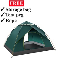 Fully Automatic Tent Outdoor Foldable Camping Auto Tents UV Resist 2 Doors Sleeping Camp Auto Khemah
