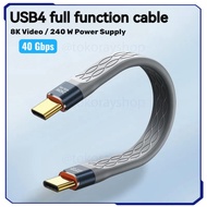 USB Type C Data Cable Thunderbolt 4/3/PD240W 40Gbps 8K 13cm - FM-U48K USB to Type C Cable Type C to 