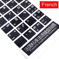 French Sticker For PC / Laptop Keyboard Color Black & Fonts white / White & Fonts Black