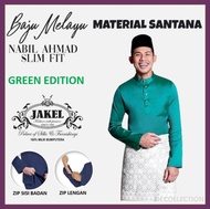 [GREEN SET] Baju Melayu Nabil Ahmad by JAKEL Baju Melayu Raya Cekak Musang Slim Fit