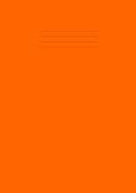 A4 10mm Lined Exercise Book: Dyslexia/Visual Stress Relief, Tinted Coloured Paper Notebook - CREAM Paper, 80 GSM, 100 Pages | 10 mm Line Ruled With Margin | For School &amp; Home Use - Orange Cover