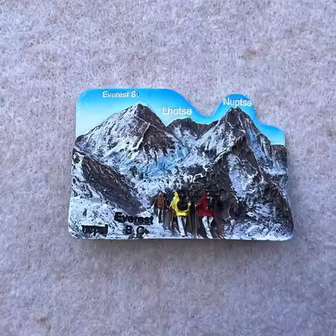 Nepal Mount Everest South Face Lhotse Peak Scenery Tourism Souvenir Decoration Craft Magnetic Fridge