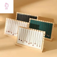 DOI4RE ไม้เนื้อแข็ง โครงแสดงเครื่องประดับ ดีไซน์ประณีต ที่วางสร้อยคอ สร้อยคอจี้และสร้อยข้อมือ สร้างส