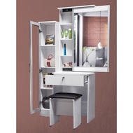 [SIAP PASANG] LENA Meja Make Up Table Sliding Door Dressing Table With Mirror Meja Solek Meja Makeup