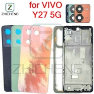 For VIVO Y27 5G V2302 Battery Back cover Housing middle frame + Button + LCD Front frame + Lens Came