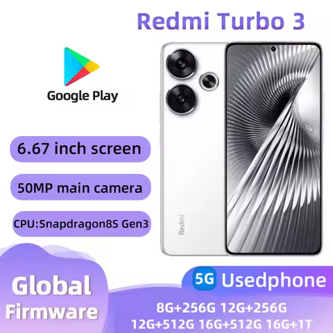 Redmi Turbo 3 5g Smartphone Screen 6.67-Inches 50MP Camera 90W 5000mAh Battery Original Used Phone