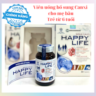 Viên uống bổ sung Canxi Aqua calci Happy Life Chai 30 viên