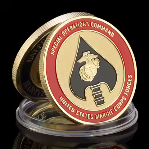 United States Marine Corps Forces Special Operations Command Challenge Coin Golden Plated Collectibl