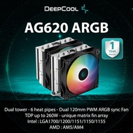 DEEPCOOL AG620 ARGB DUAL TOWER 2x12CM FAN/CPU COOLER/AG620