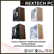 TECWARE [ Timber | Timber M ] Mid Tower High Airflow Case With Wood Design Front Panel Case fans inc