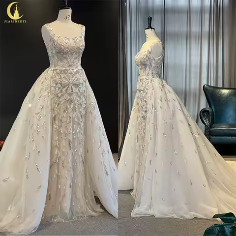 2970 Customized Real Zuahir Murad Beaded With Train Hot Sale Wedding Dresses vestidos de novia