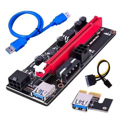 Professional Ver009S PCI-e Riser Ver 009S PCI Express 1X to 16X Adapter USB 3.0 Powerful Data Cable 