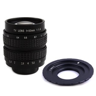 Fujian 50mm F1.4 CCTV Movie Lens +C Mount to Micro 4/3 C-M4/3 for Olympus Panasonic EPL5 EPM3 EPL7