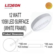 Indoor Surface Downlight Ledeon 1058 12W - Daylight (6500K) (White Frame)