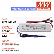MEAN WELL Switching Power Supply LPV-60-24 DC24V 2.5A Meanwell DC power LED driver power supply