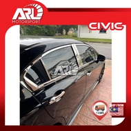 Honda Civic 9th TRO FB SNL Window Lining + Door Pillar Chrome Trim For Civic 2012-2016 ARL Motorspor