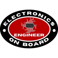 ELECTRONICS ENGINEER On Board Car Sticker Waterproof Weatherproof Non Fading Sun Proof Durable