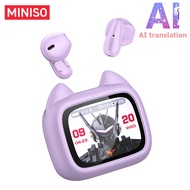 1-Year Warranty MINISO MS102 AI Translator Real-Time Translation Cute TWS Cat Ear Bluetooth Earphone