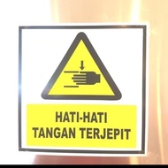 Sign sticker Beware Of Pinched Hands/sticker Beware Of Pinched Hands