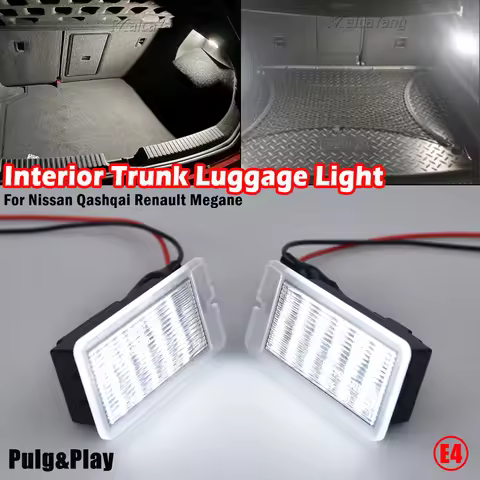 For Nissan Renault Dacia Smart Lada Xray Smart Fortwo C453 Forfour W453 LED Interior Trunk Luggage C