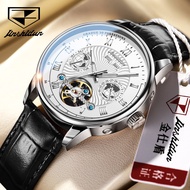 Jinshidun brand watch fully automatic mechanical watch men's multifunctional hollow waterproof watch