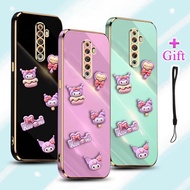 For OPPO Reno 2F Reno 2Z Case Electroplated Soft Silicone With DIY 3D lovely Traceless accessory