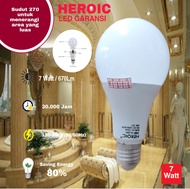 HEROIC Led Buld Heroic 7 Watt Garansi 2 Tahun / Lampu LED Heroic 7 Watt Cahaya Putih