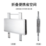 Home Outdoor Dining Table Chang Foldable Portable Stainless Steel Dining Table Round Table Round Sha