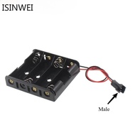 Battery Box No. 5 Section 4 with SM-2P Plug Cable 6V Battery Holder AA Battery Box Toy Power Box