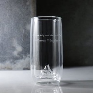 330cc【小山雙層杯】小山耐熱玻璃杯 茶杯客製刻字