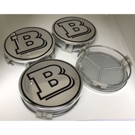 NEW 4 ฝา ฝาครอบดุมล้อ Mercedes Benz เบนซ์ BRABUS บราบัส ML S E C GL GLK AMG ฝาครอบล้อ ดุม ดุมรถ ดุมล