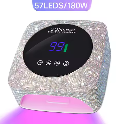 180W UV LED Nail Lamp 57LED Rechargeable Nail Dryer For Curing Polish Gel Wireless Manicure Machine 
