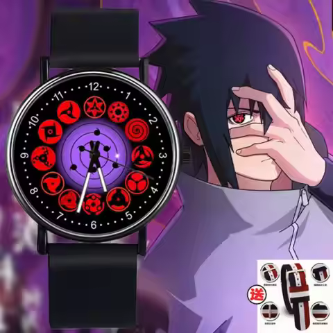 Naruto Student Watch Children's Electronic Watch Sharingan Luminous Watch Cartoon Uchiha Sasuke Uzum