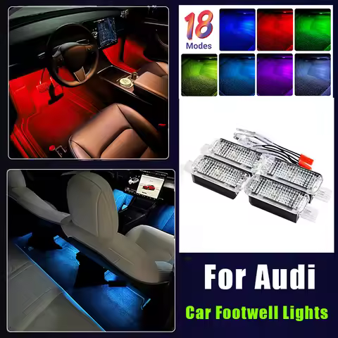 Car Footwell Lights For Audi A1 8X A3 8V 8Y A4 B8 B9 A5 8T A6 C6 C7 C8 A7 A8 D3 D4 D5 Q2 Q3 8U F3 Q5