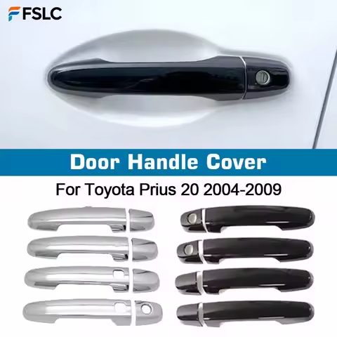 Car Door Handle Cover For Toyota Prius 20 2004-2009 xw20 Gloss Black Chrome Trim Car Styling Accesso