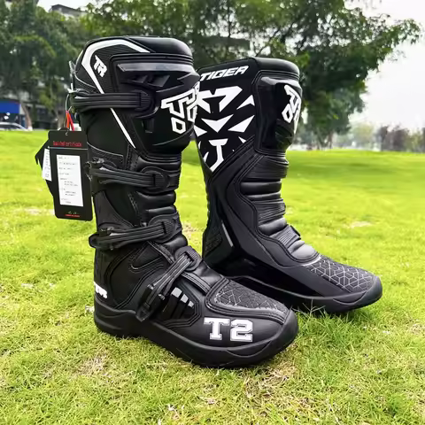Men Motorcycle Boots Racing Boots Anti Fall Motocross Boots Wear-resistant Safe Riding Equipment Ral