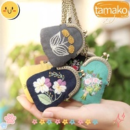 TAMAKO DIY Embroidery Kit Flower Needlework Mini Bag Cross Stitch