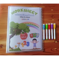 Educational worksheet book for children 2-3 years old