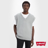 Levis 男款 寬鬆版針織背心毛衣 麻花灰 熱賣單品