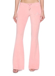 SPORTY & RICH X JUICY COUTURE SCRIPT COTTON VELOUR SWEATPANTS