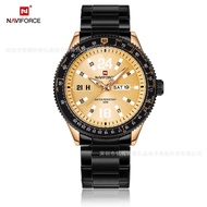 NAVIFORCE NAVIFORCE 9102 Steel Band Watch Waterproof Quartz Men's Watch Calendar Watch Business Casu