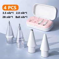 Replacement Pencil Tips for Apple Pencil Pro 2nd 3th(USB-C) 4/6 Pcs 2B Thin Soft Nibs for iPad Pro P
