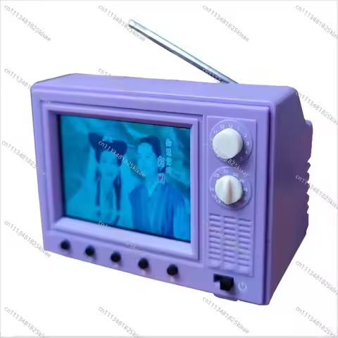For Mini Small TV Can Watch Can Play 1 Miniature Scene Retro 2.4 Inch Handheld Can Be Plugged Into U