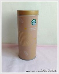 【草堂10元店】 Starbucks 星巴克 風味威化捲心酥 鐵罐 空罐 ~ 圓型  可可花生  二手