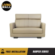 Living Mall Harper Series Leather And Fabric Sofa Set 1/2/3 Seater With Chaise In 8 Colours