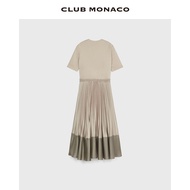 [Contrast Color Series] CLUB MONACO Women's Spring Summer Irregular Pleated Long Dress